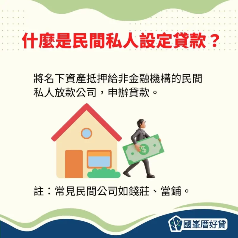 什麼是民間私人設定貸款？